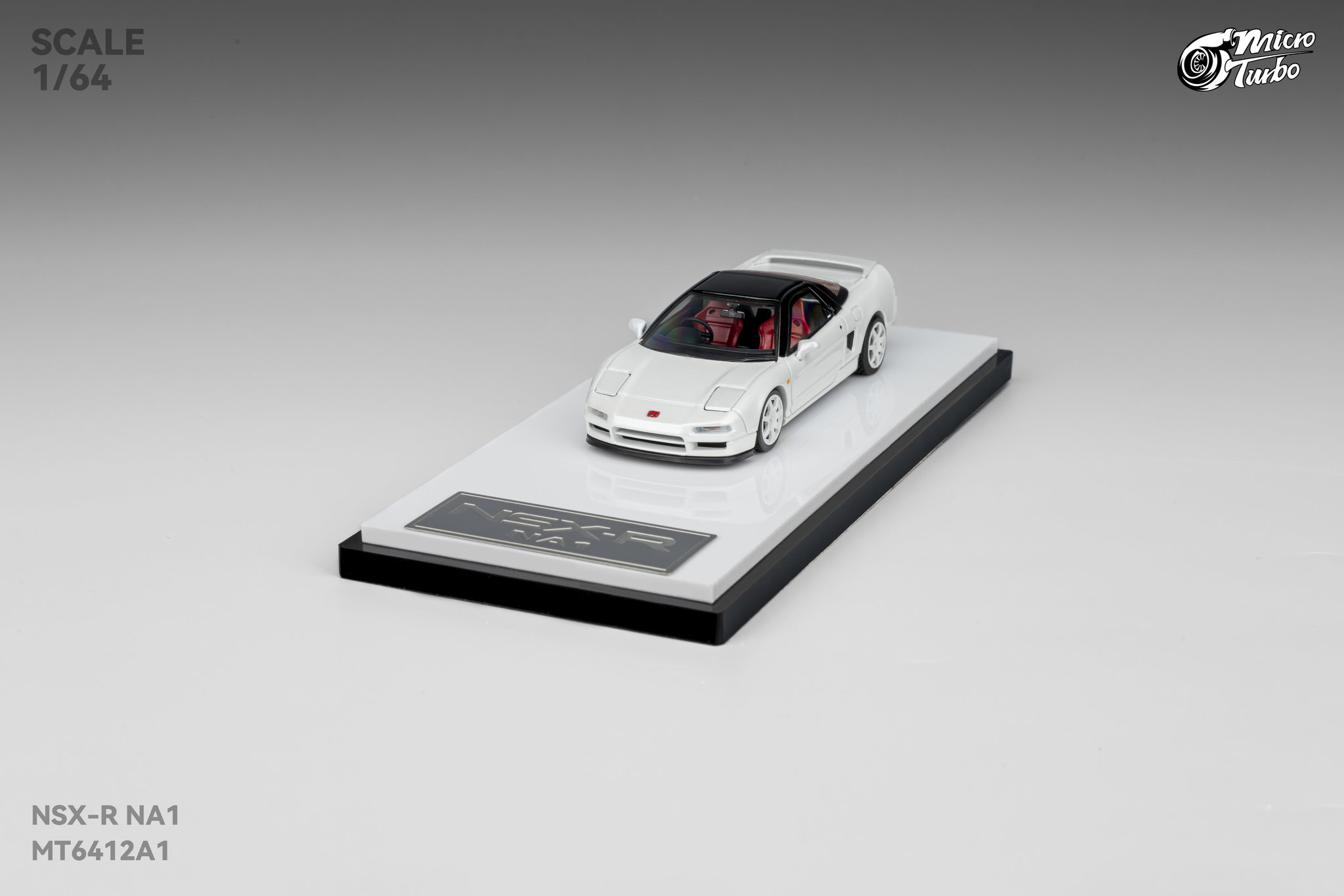 MICRO TURBO MODEL 1/64 CUSTOM NSX-R METALLIC WHITE_8