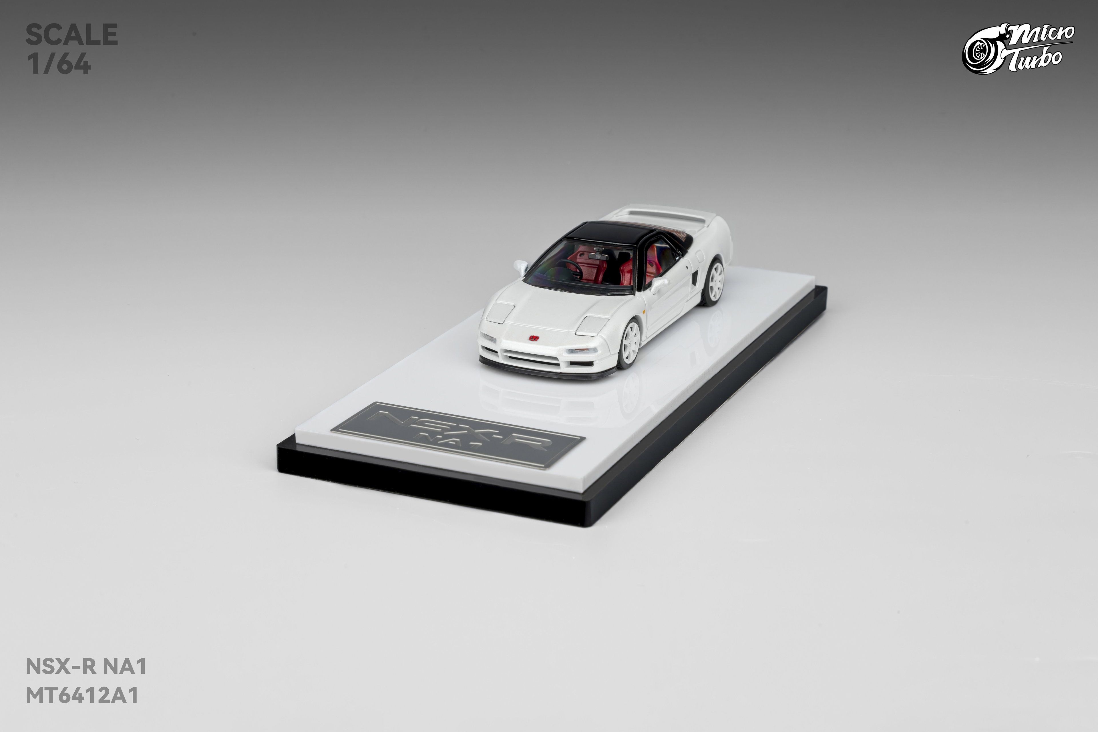 MICRO TURBO MODEL 1/64 CUSTOM NSX-R METALLIC WHITE_8