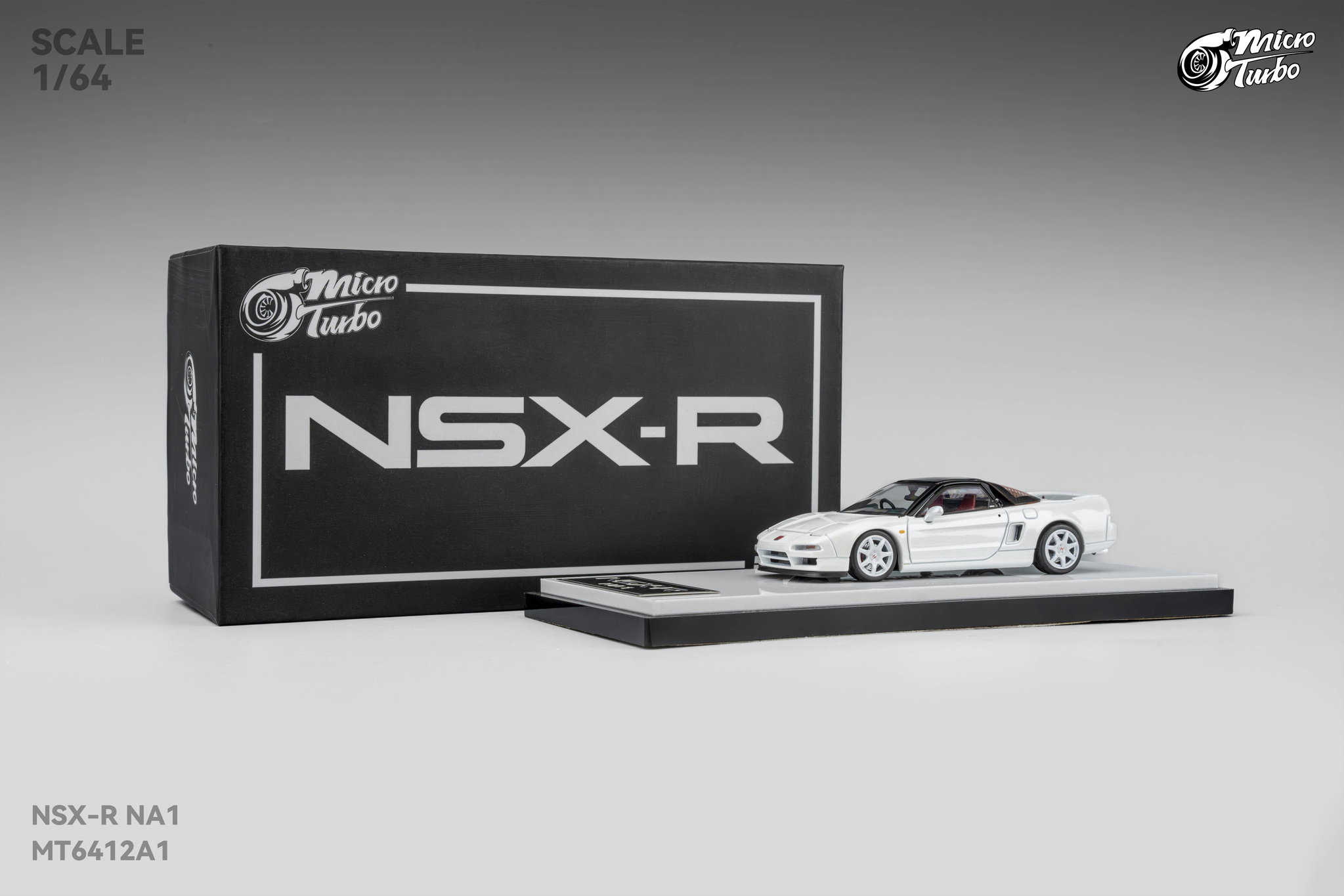 MICRO TURBO MODEL 1/64 CUSTOM NSX-R METALLIC WHITE_11