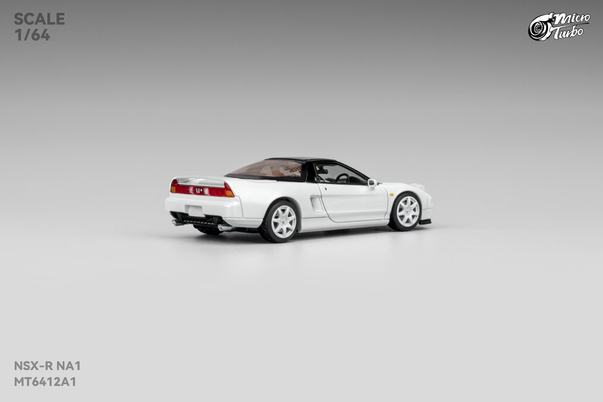 MICRO TURBO MODEL 1/64 CUSTOM NSX-R METALLIC WHITE_5