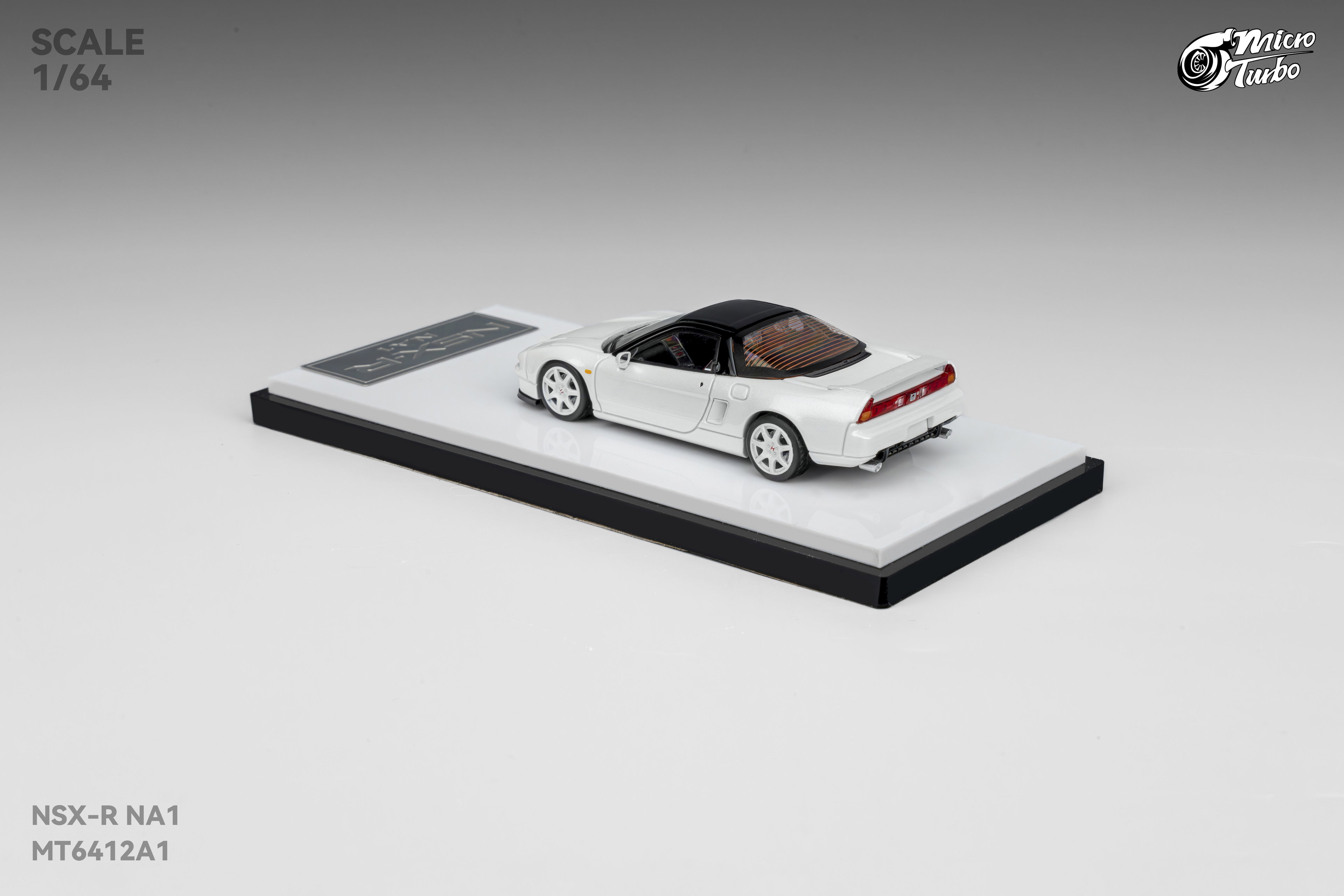 MICRO TURBO MODEL 1/64 CUSTOM NSX-R METALLIC WHITE_9