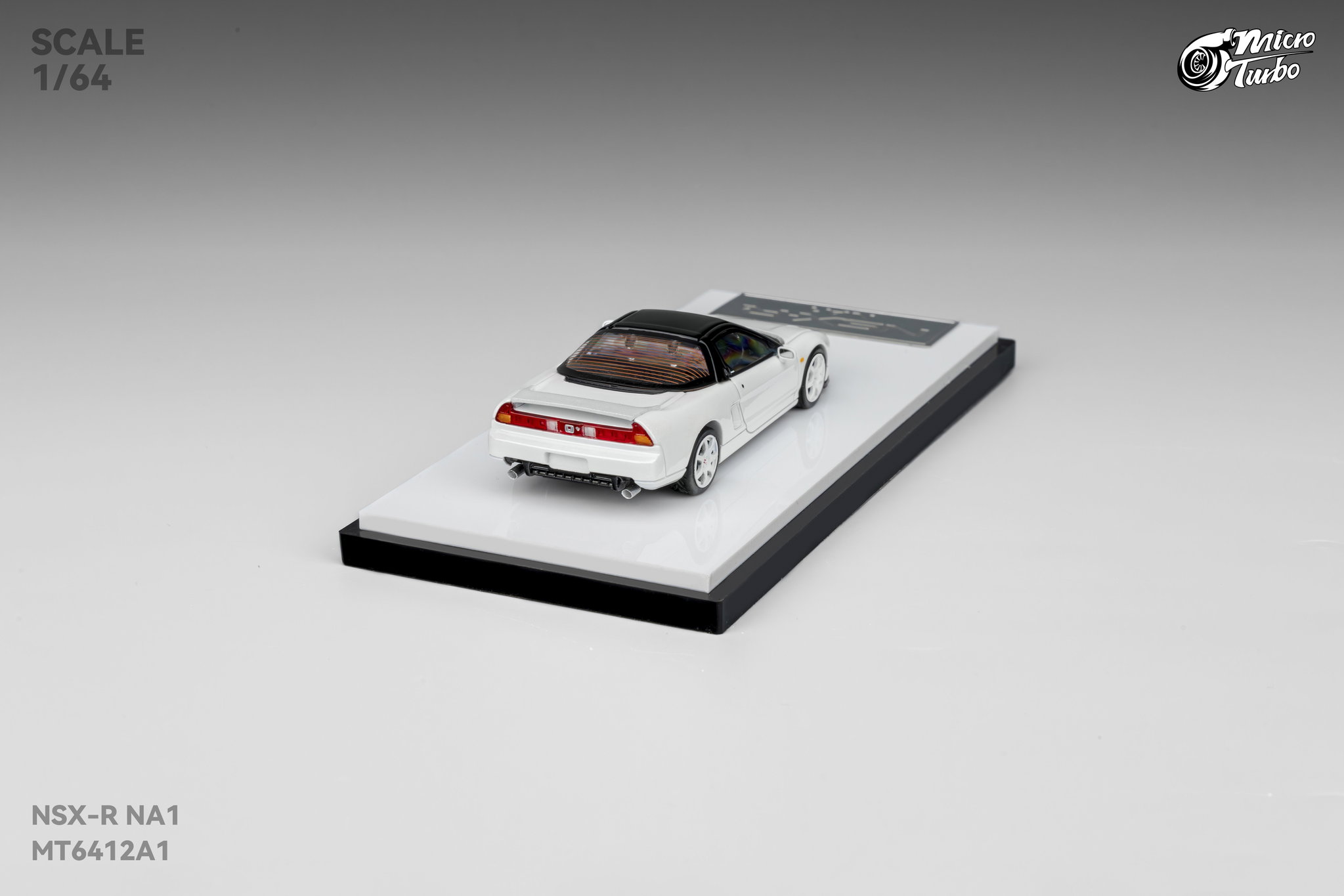 MICRO TURBO MODEL 1/64 CUSTOM NSX-R METALLIC WHITE_7