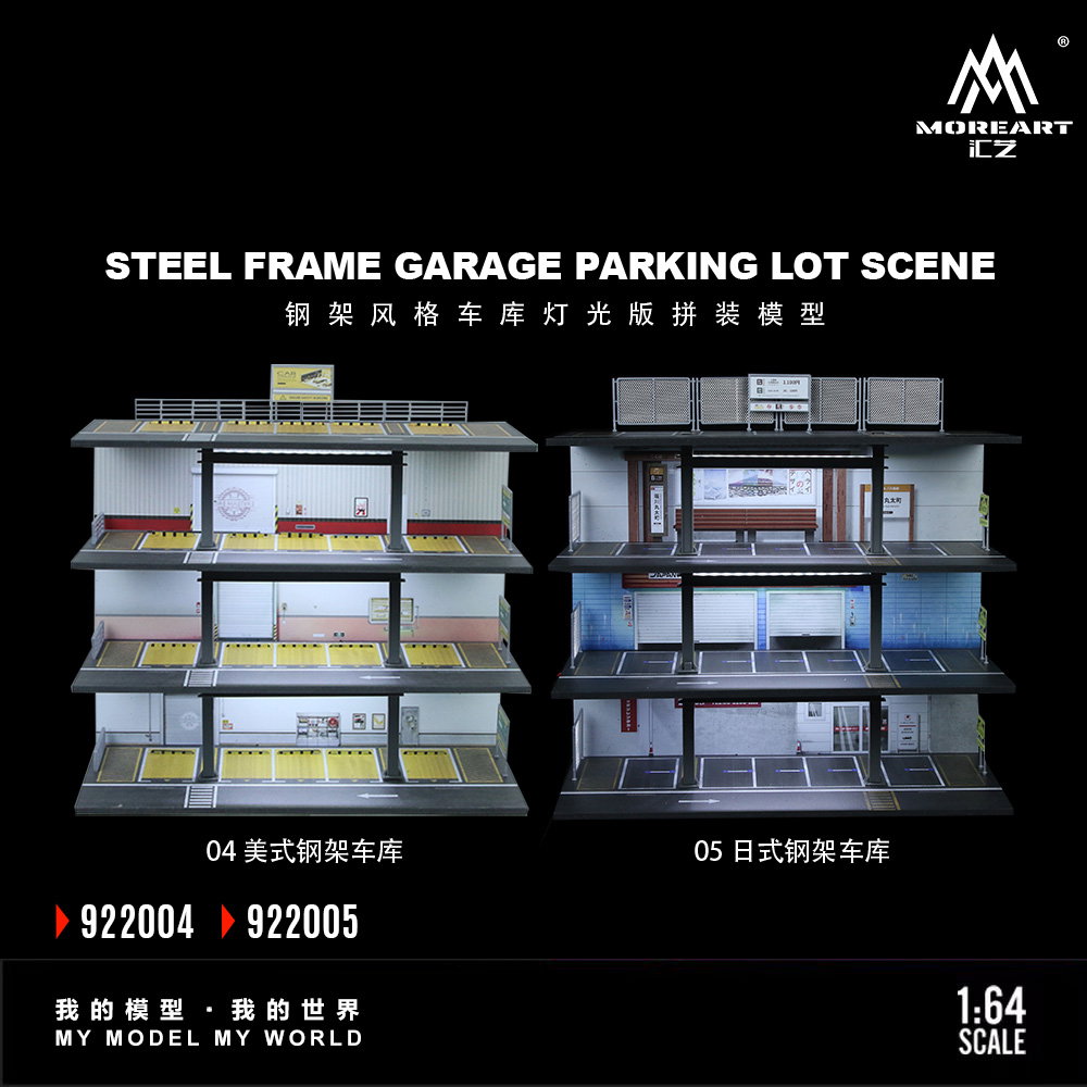 MOREART DIORAMA MODEL 1/64 GARAGE PARKING LOT (3 LAYER) - JAPANESE STYLE_2