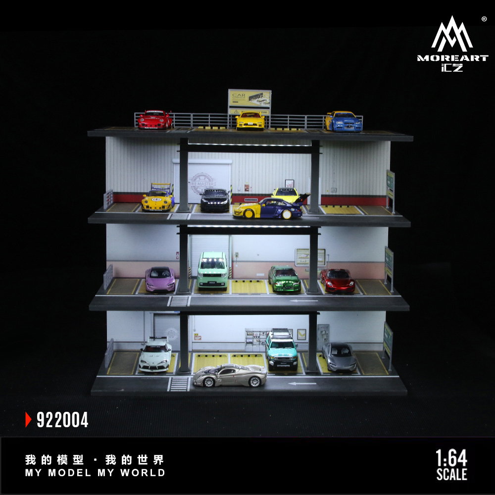 MOREART DIORAMA MODEL 1/64 GARAGE PARKING LOT (3 LAYER) - JAPANESE STYLE_1