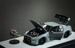 PGM MODEL 1/64 SKYLINE R35 ROCKET BUNNY COMBAT GREY