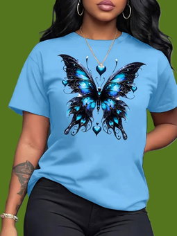Camiseta Borboleta Azul