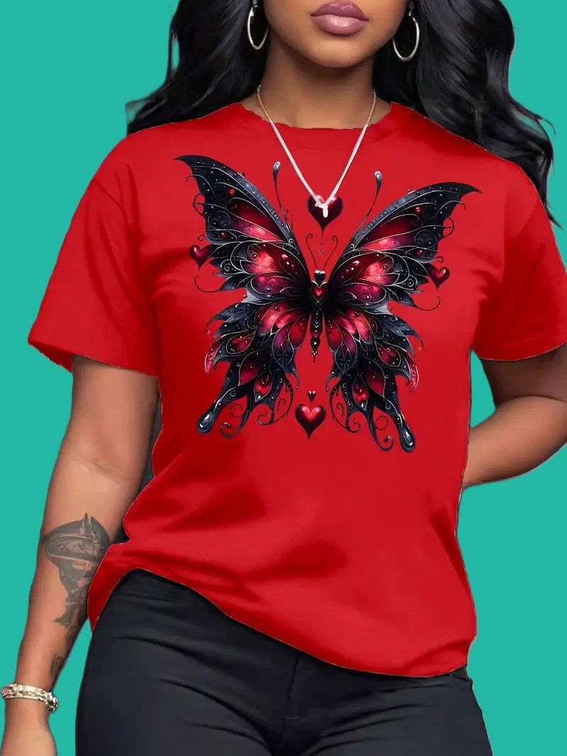 Camiseta Borboleta Red ( Vermelho )