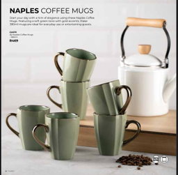 Naples Coffee Mugs 380ml x 6