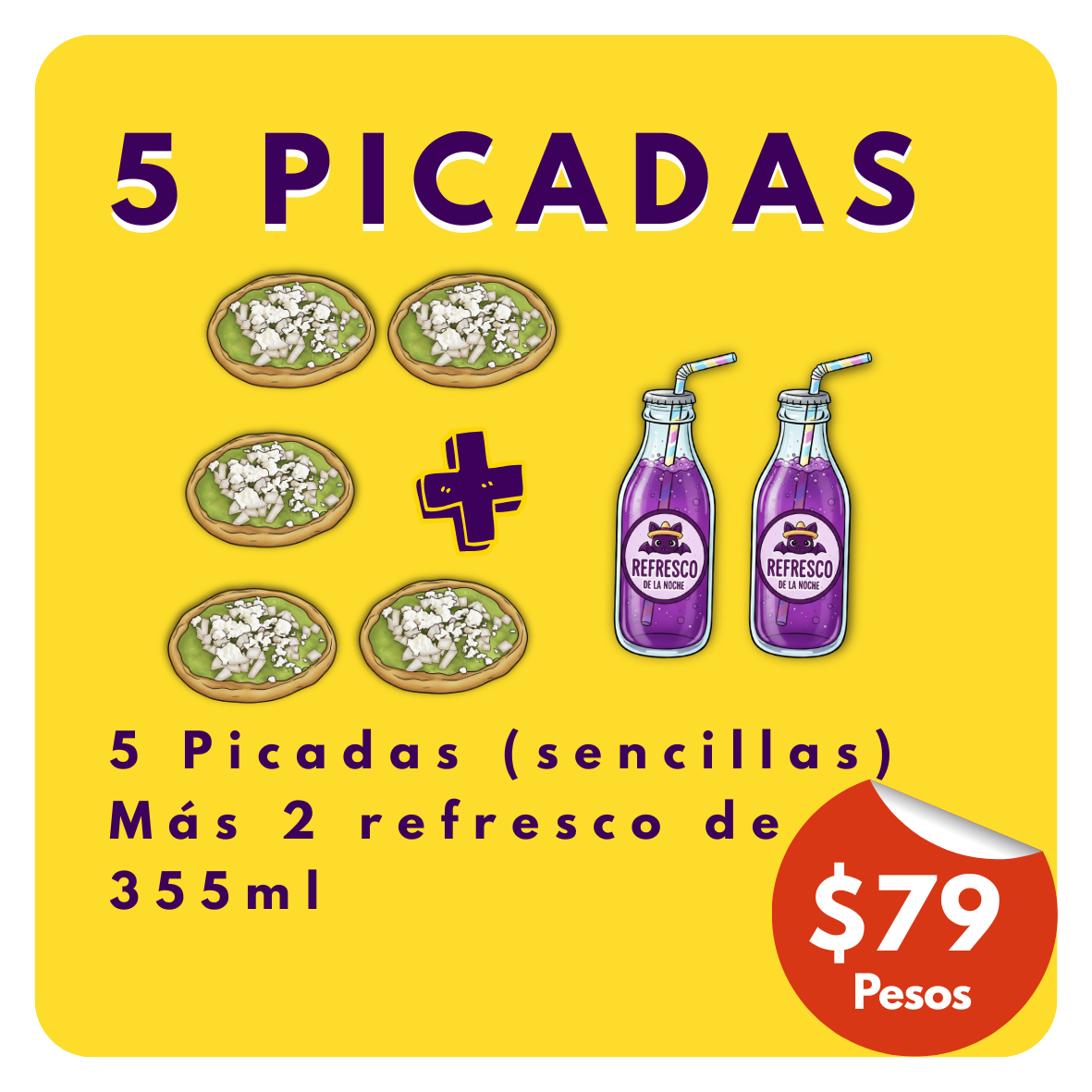 Picadas sencillas (5 + 2 refresco 355ml)_0