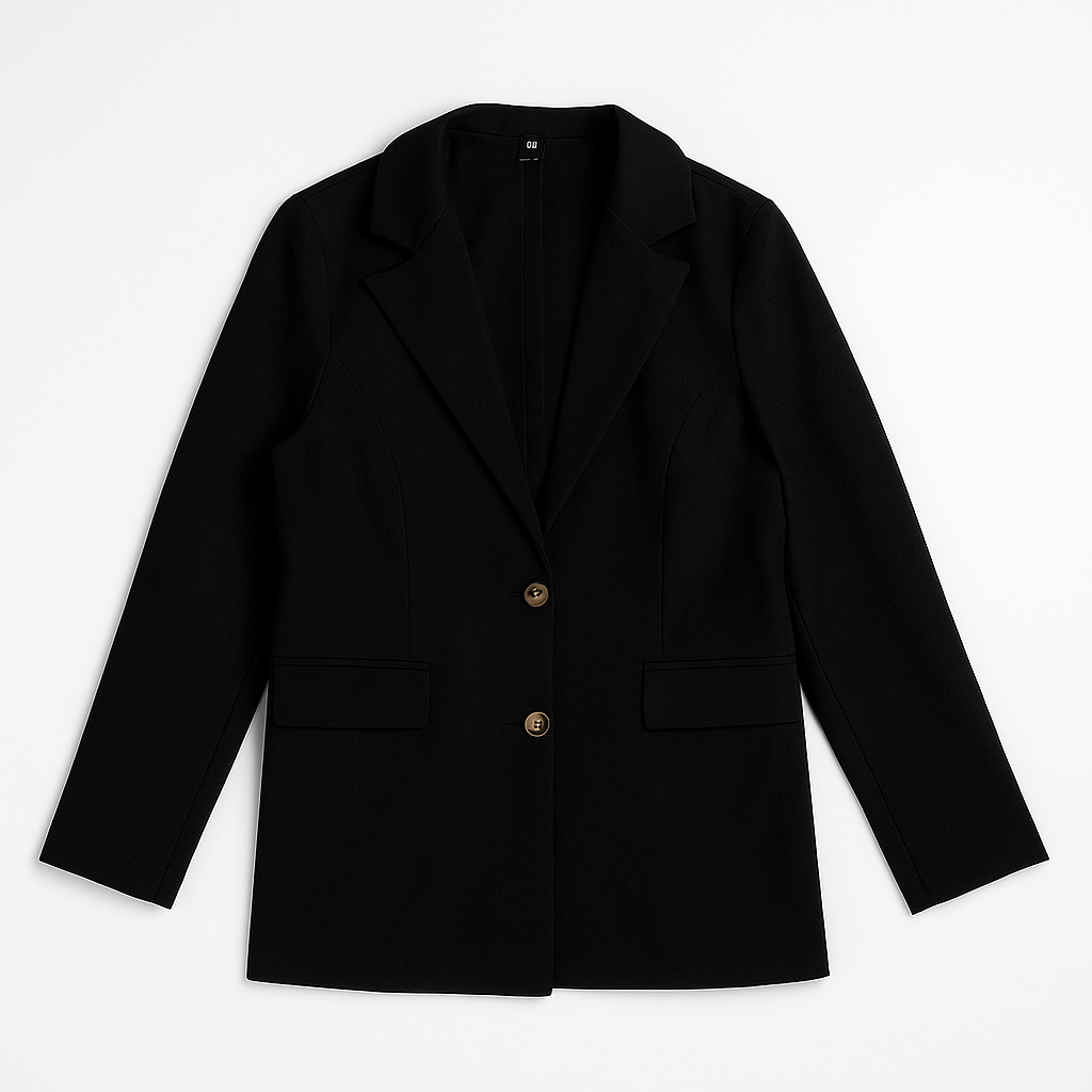 Blazer negro clásico de dos botones - Size M_0