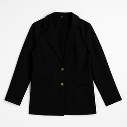 Blazer negro clásico de dos botones - Size M