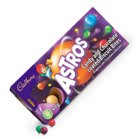 π« Cadbury Astros Candy and Chocolate Coated Biscuits Bites 40g