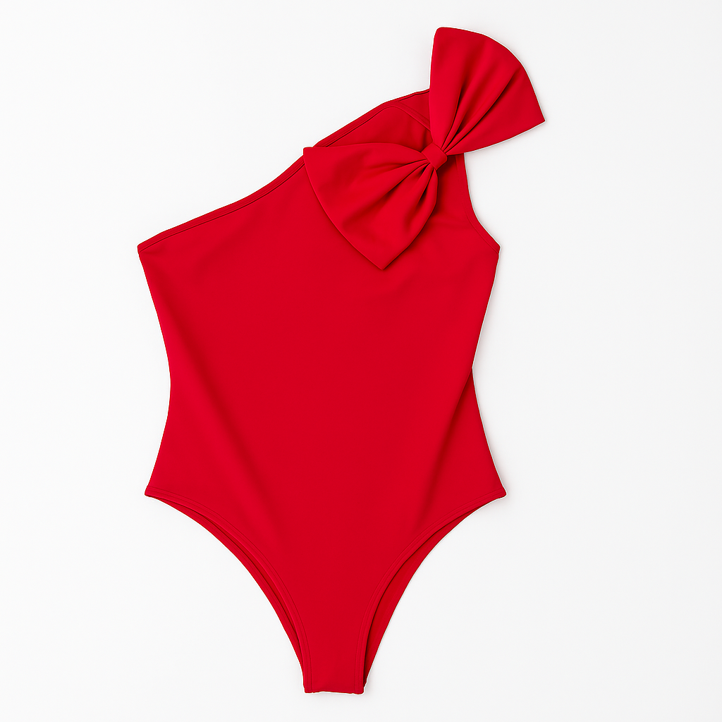 Body rojo de un hombro con lazo - Size M