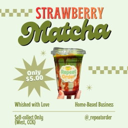 Strawberry Matcha Latte (Cold)