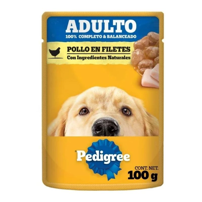 Alimento para perros adultos Pedigree en Filetes Pollo 100g