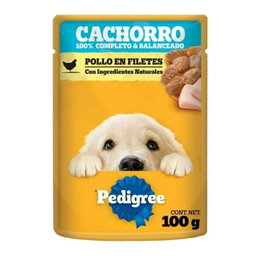Alimento para perros cachorros Pedigree en Filetes Pollo 100g 