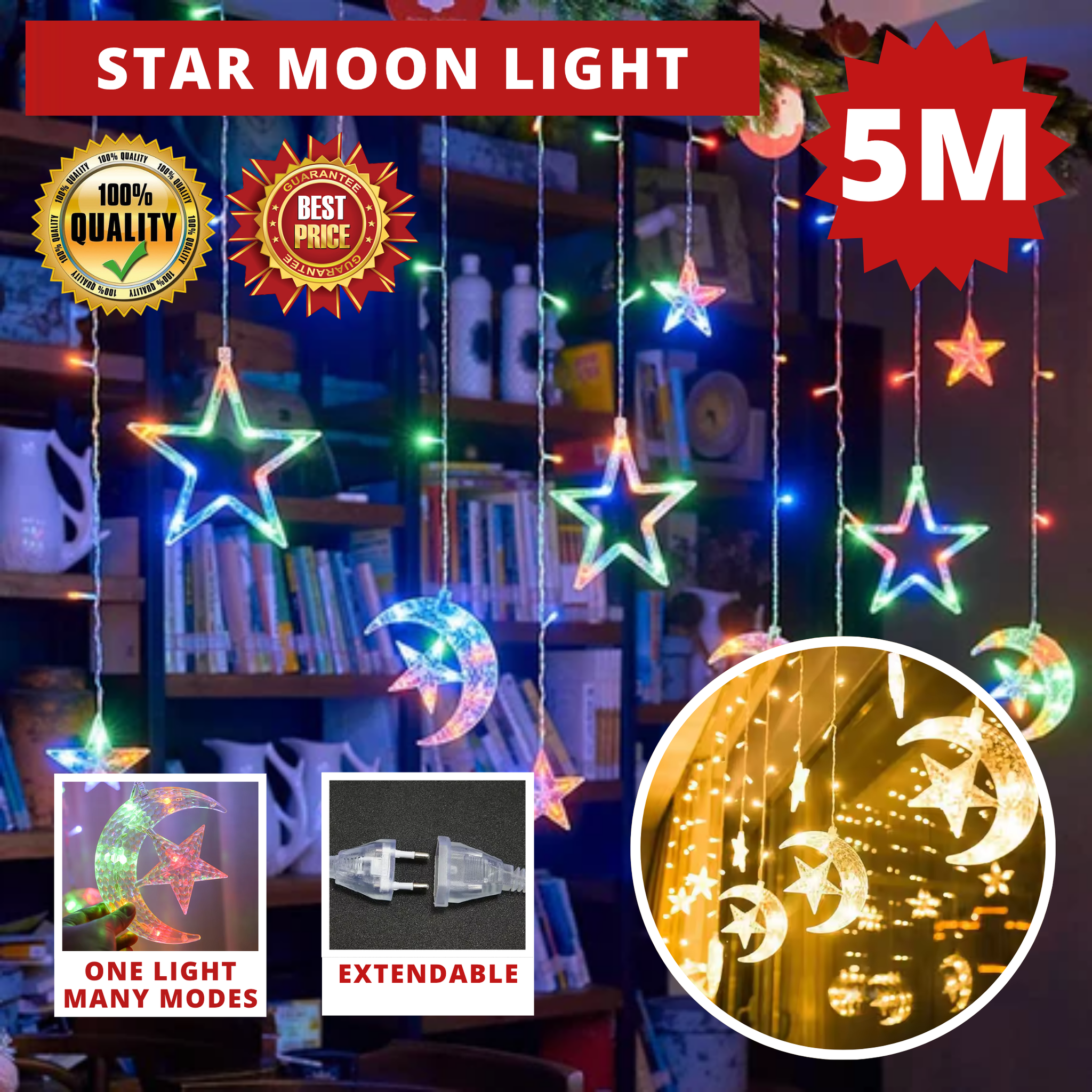 STAR MOON LIGHT 5M (LAMPU BINTANG BULAN)_0