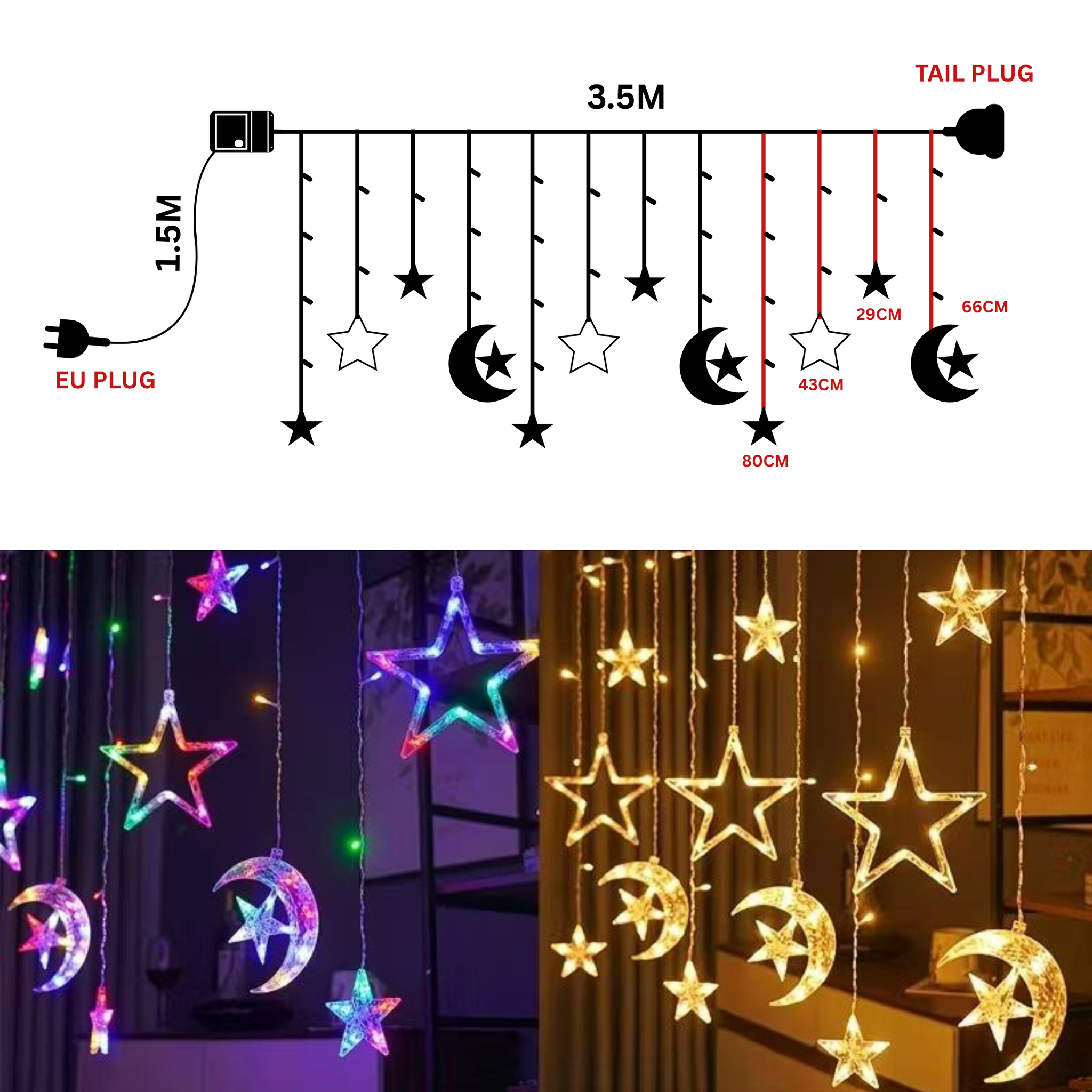 STAR MOON LIGHT 5M (LAMPU BINTANG BULAN)_5