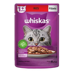 Alimento para gatos adultos Whiskas Fillets Res 85g