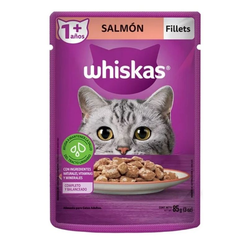 Alimento para gatos adultos Whiskas Fillets Salmón 85g