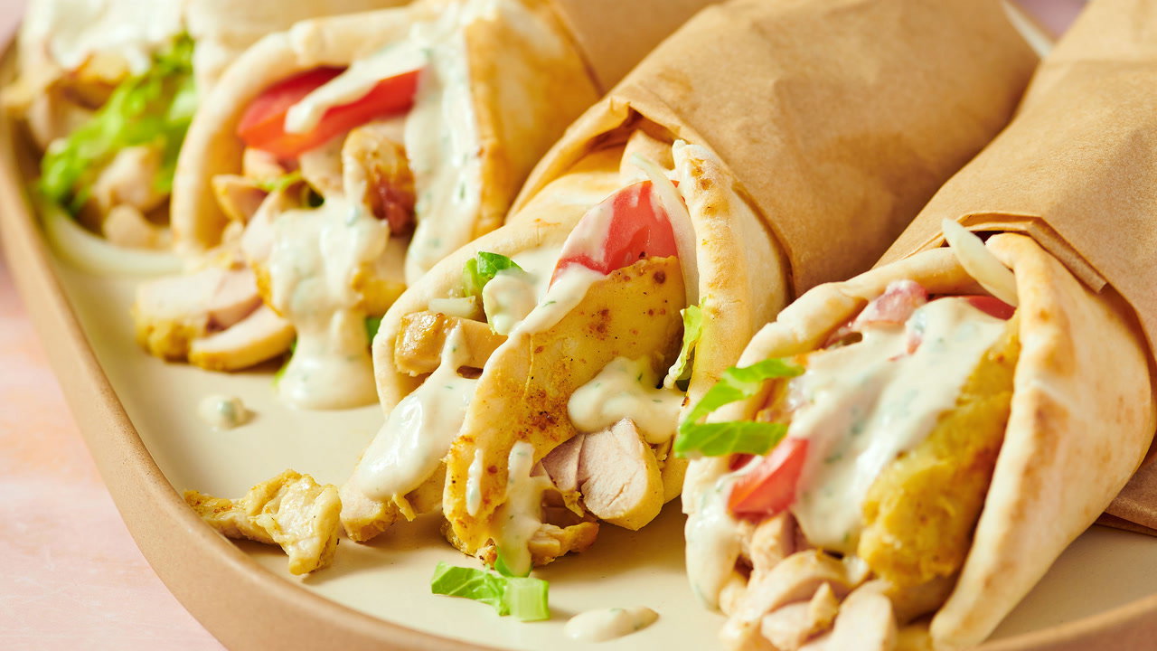 3 CHICKEN SHAWARMA per portion _0