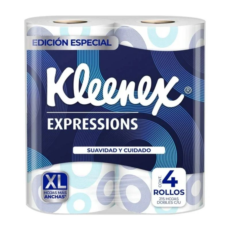 Papel higiénico Kleenex Expressions con 4 rollos