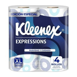 Papel higiénico Kleenex Expressions con 4 rollos 