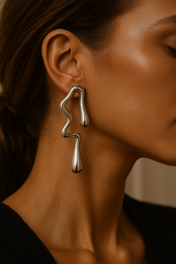 Liquid melted earings