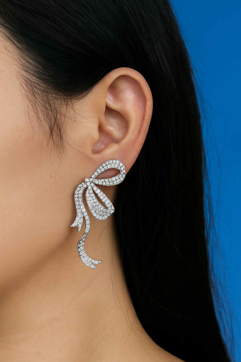 Elaborate bow-shaped earrings _1