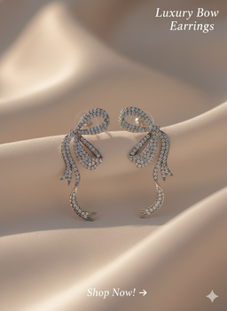 Elaborate bow-shaped earrings 