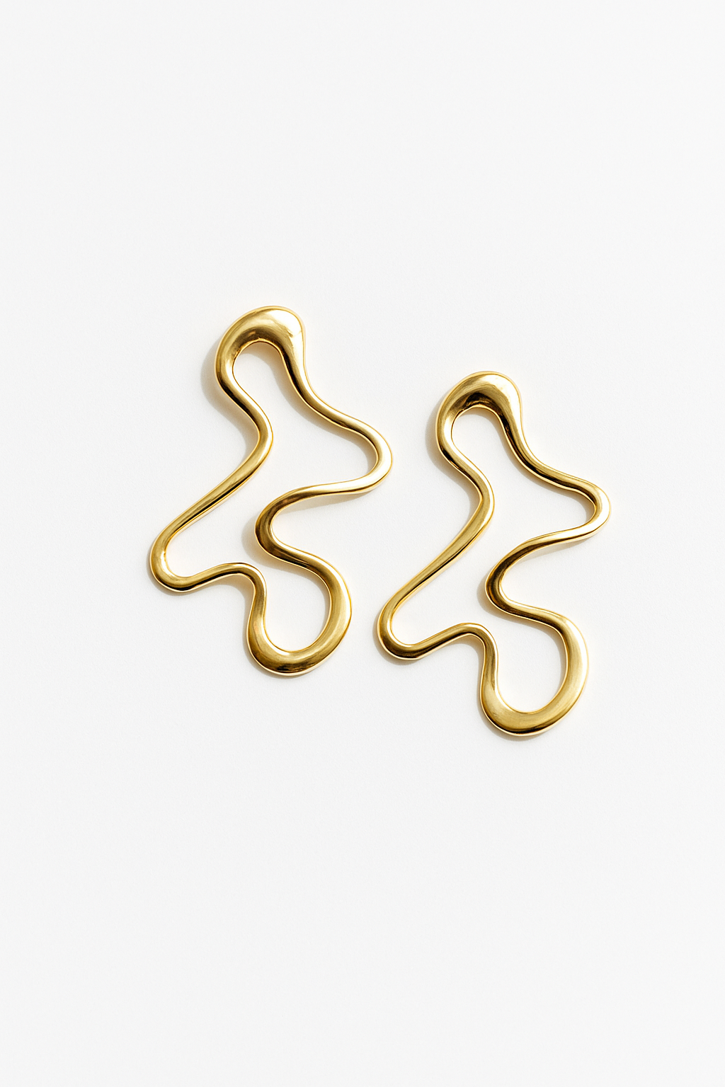 Gold plated abstract earrings _0