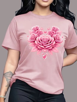 Camiseta Rosas Ligth Pink