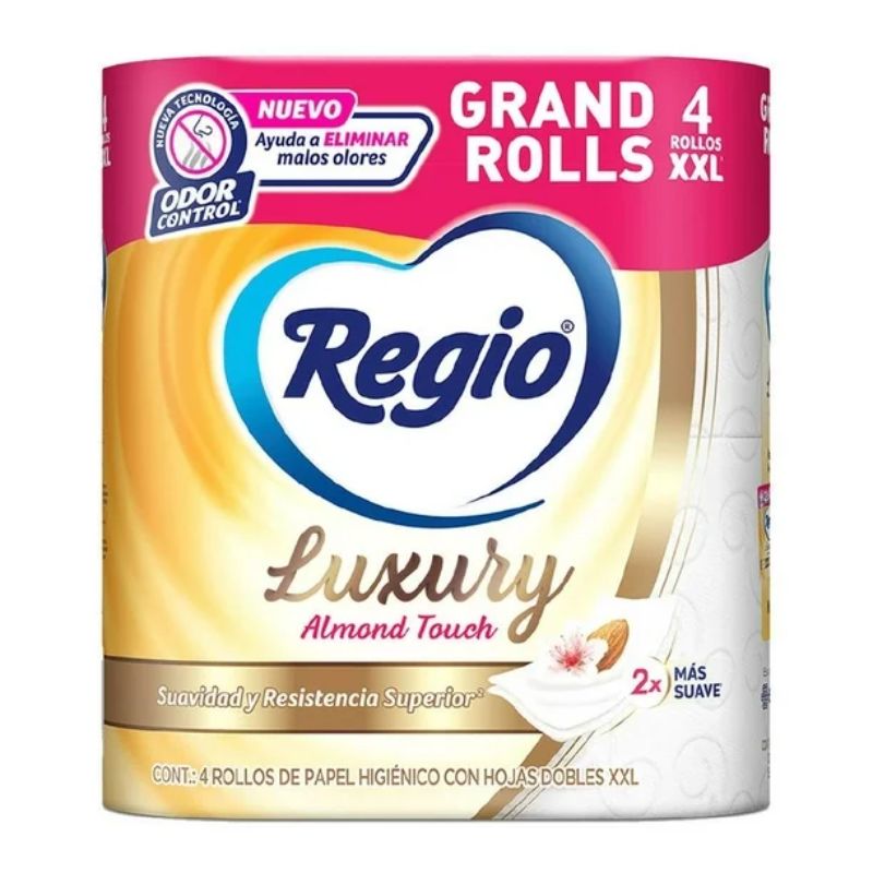 Papel higiénico Regio Luxury con 4 rollos