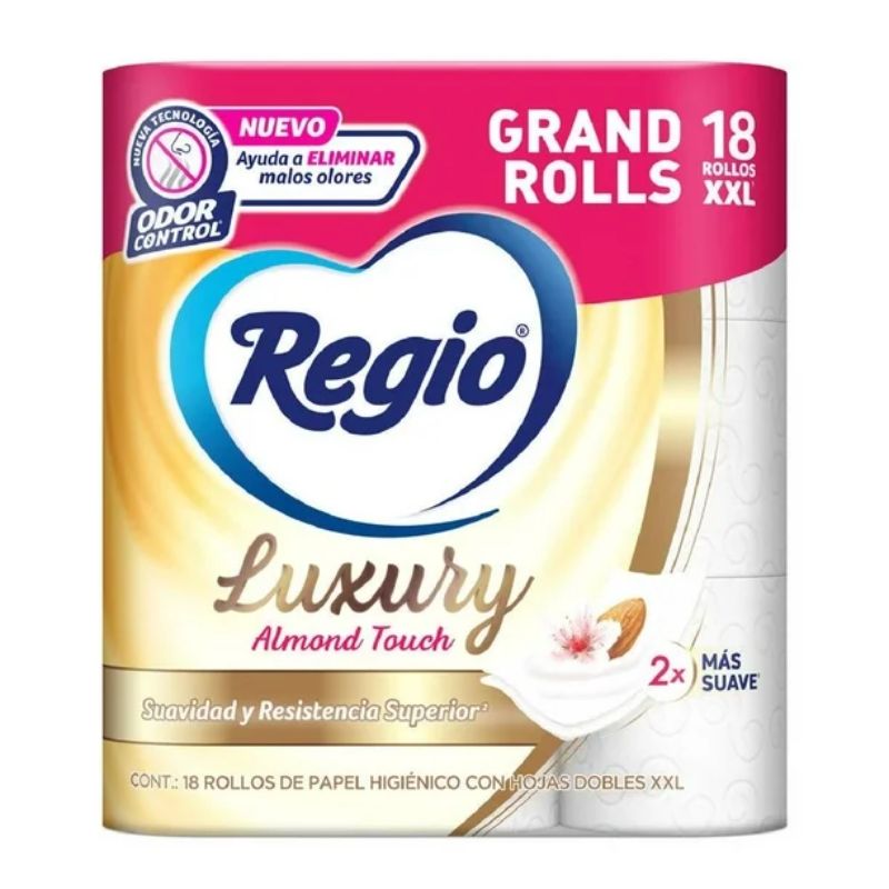 Papel higiénico Regio Luxury con 18 rollos