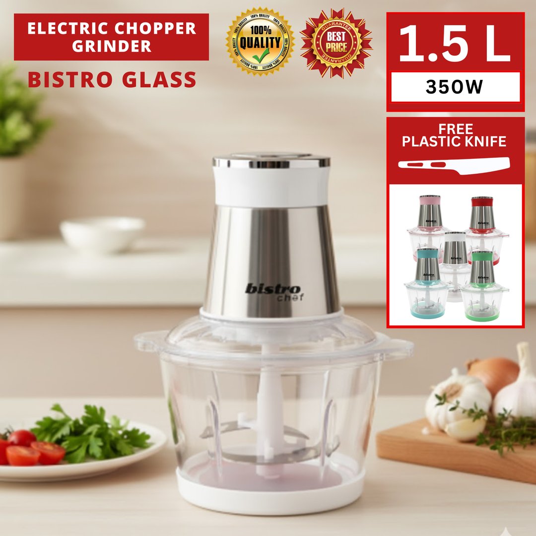 BISTRO GLASS ELECTRIC CHOPPER GRINDER (PENGISAR)