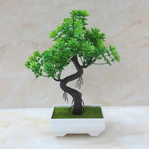 NEW FINE SOLID Artificial Bonsai Ornaments Potted Pine Tree Gum Plastic Potted Plants Artificial Pine Tree Interior Decoration_1