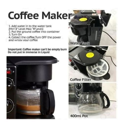 SILVER CREST 3 In 1 Breakfast Maker - Oven, Grill, Coffee Maker_2