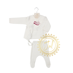 White Newborn Set with bib