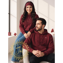 Maroon Qatar Emblem Hoodie 
