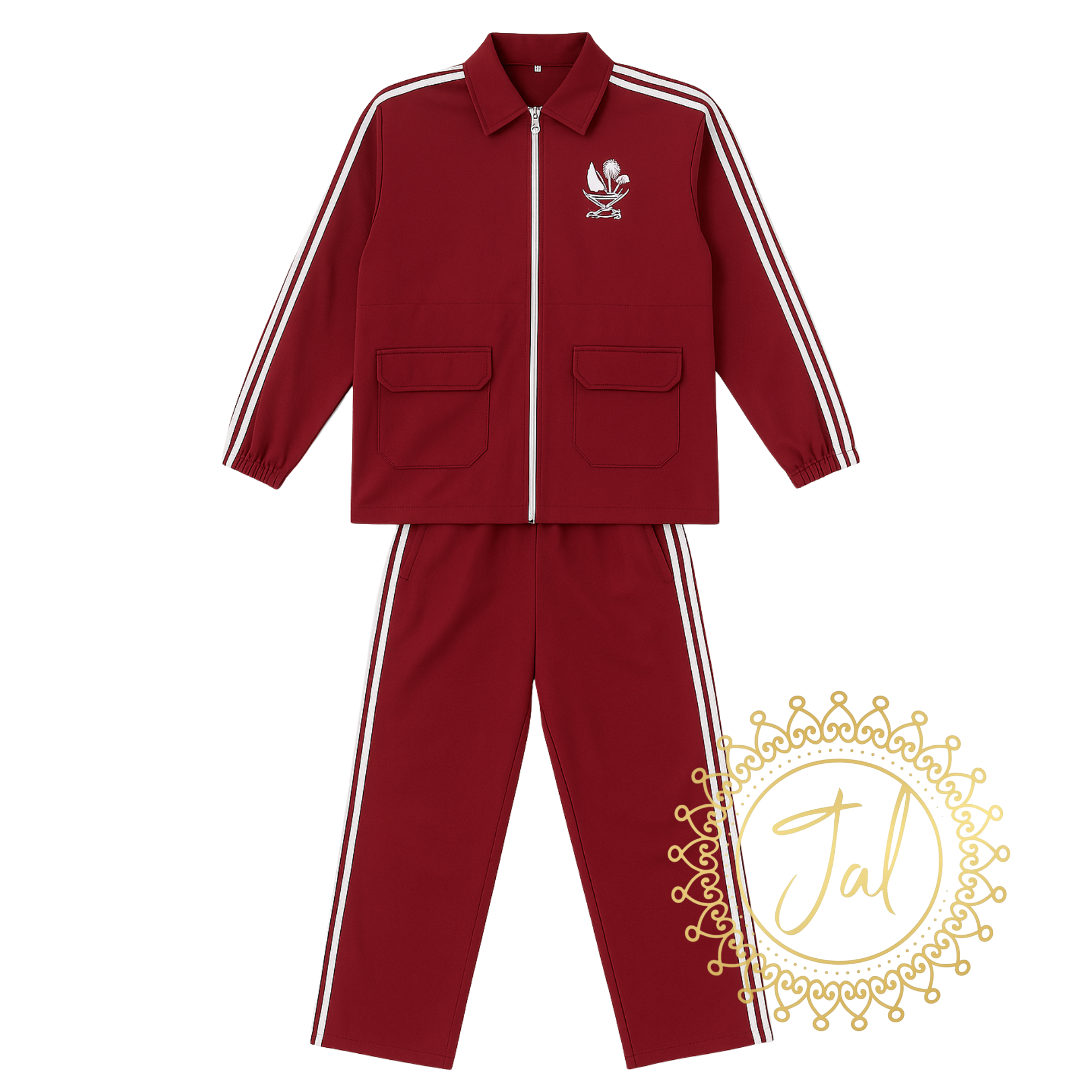 Maroon Zip-Up Tracksuit_2