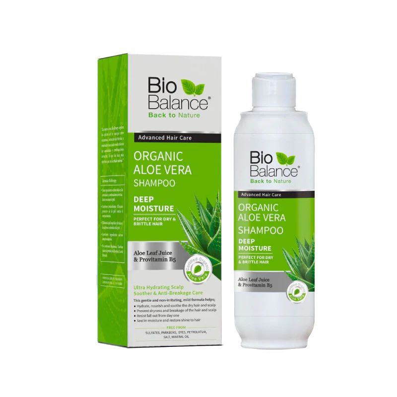 BIO BALANCE ORGANIC ALOE VERA SHAMPOO - 330ML | بايو بالانس شامبو الشعر الجاف والهش بالالوفيرا -330 مل