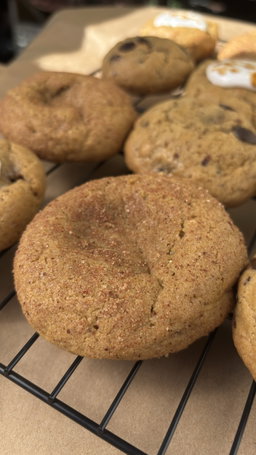 Churro cookie rellena de dulce de leche 