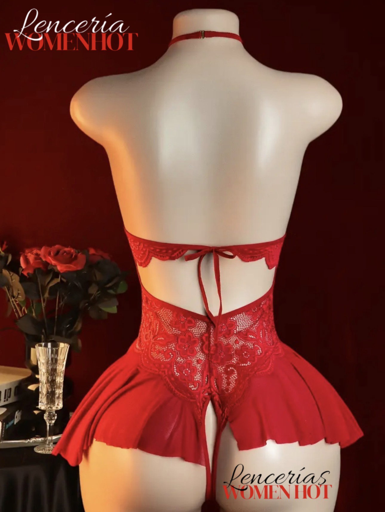 MONO DE ENCAJE FLORAL SEXY _1