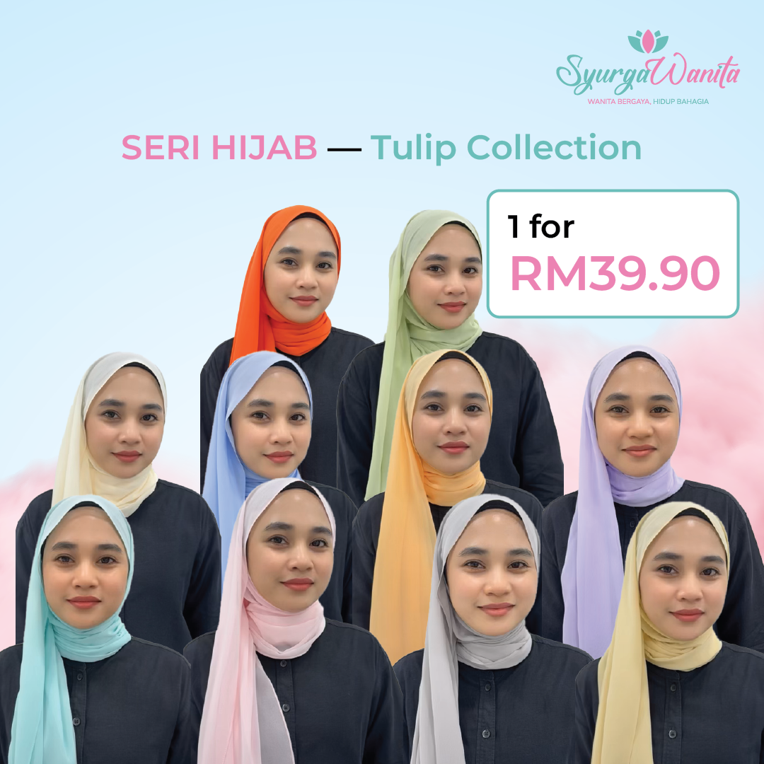 Seri Hijab — Tulip Collection (CHOOSE 1 COLOR & QUANTITY ONLY)