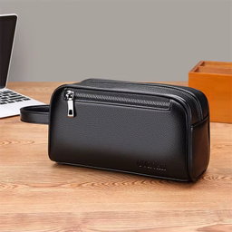 Sac pour homme de haute qualité Élégante en Cuir Noir – L’Alliée du Gentleman Moderne