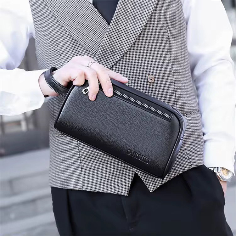 Sac pour homme de haute qualité Élégante en Cuir Noir – L’Alliée du Gentleman Moderne_3