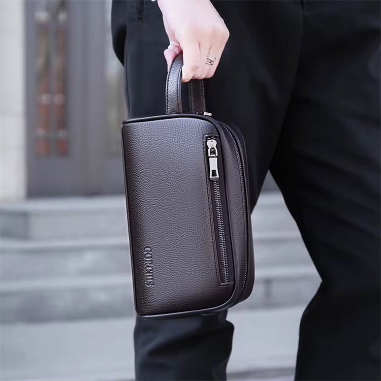 Sac pour homme de haute qualité Élégante en Cuir Noir – L’Alliée du Gentleman Moderne_4