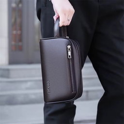 Sac pour homme de haute qualité Élégante en Cuir Noir – L’Alliée du Gentleman Moderne