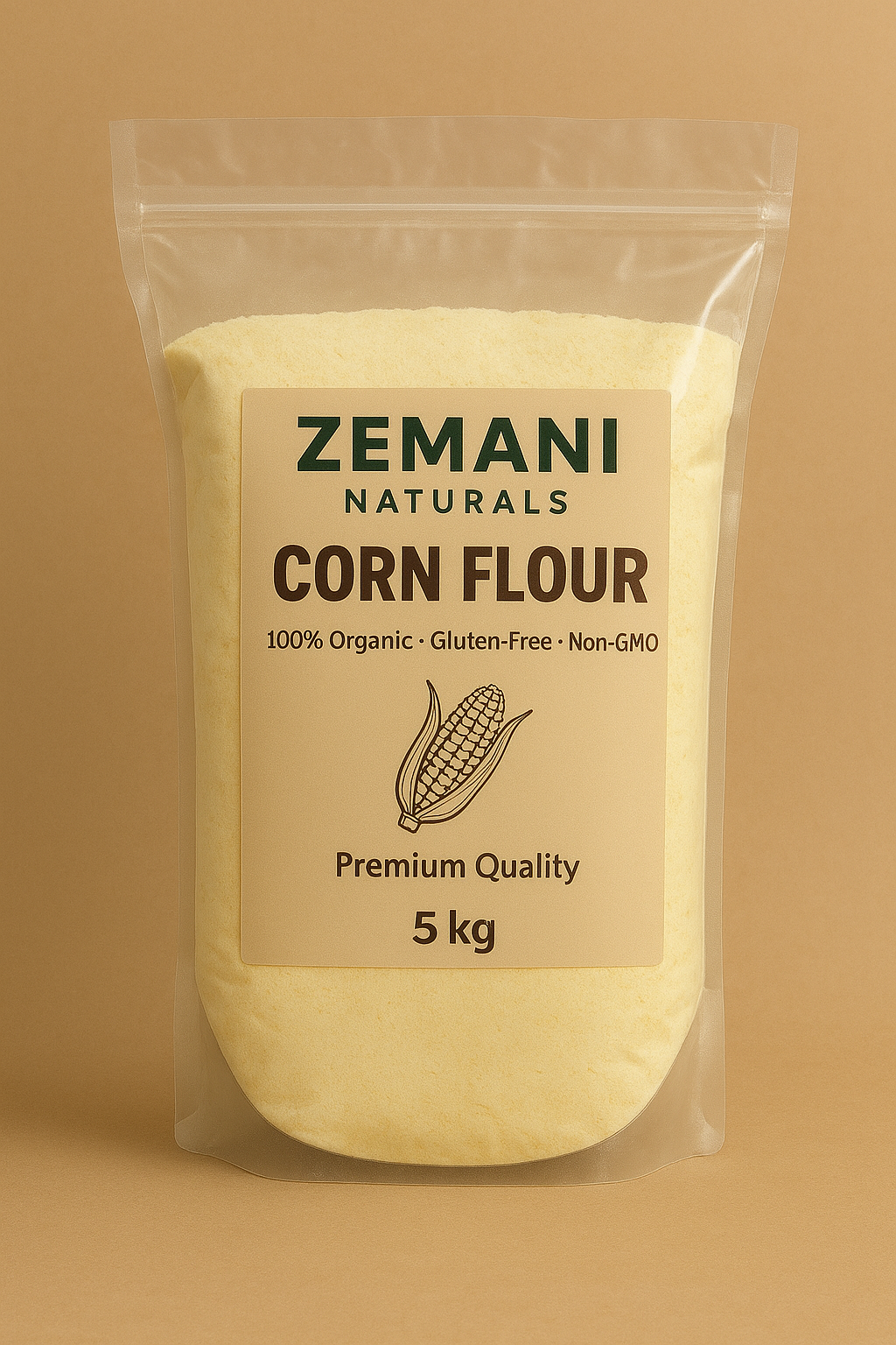 Zemani Naturals 100% Organic Corn Flour (5kg)