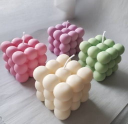 Bubble cube candle